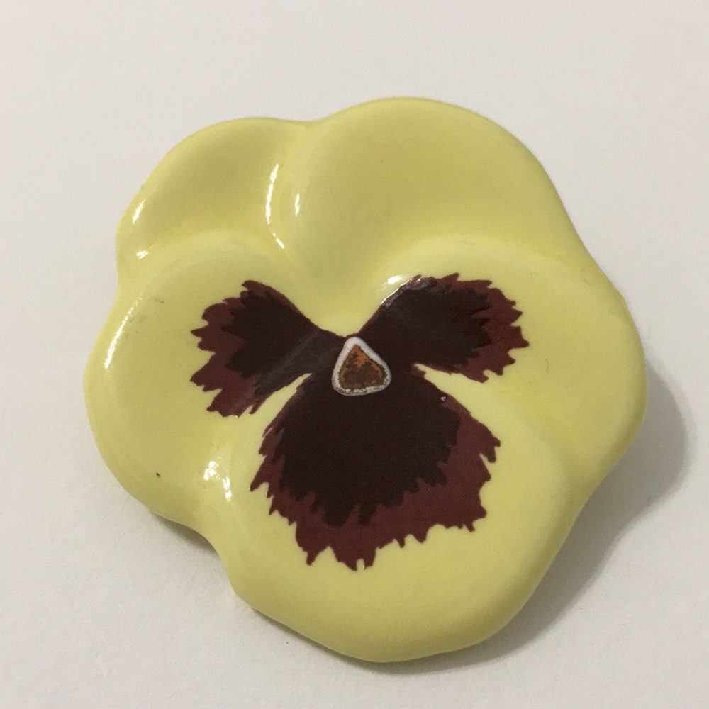 Vintage 80s Avon Pansy Flower Brooch/Pin